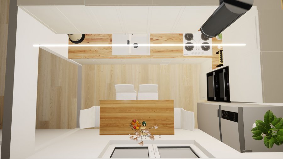 Grafický návrh kuchyně_Rekonstrukce koupelny, kuchyně a interiéru byt Svitavy, Hradec Králové | Pemtrade.cz