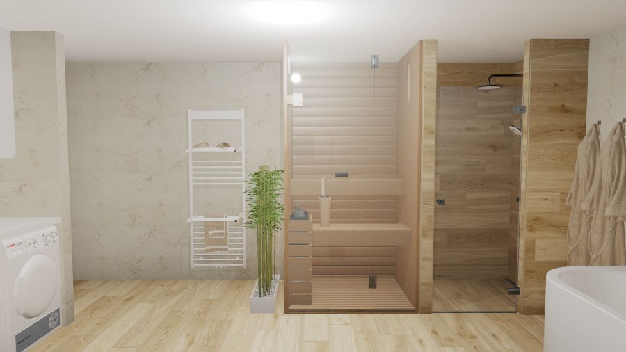 Grafický návrh koupelny ve Svitavách v tónu béžového „kamene“ a dřeva s pudrově růžovou skříňkou a černými doplňky. Rekonstrukce koupelny, kuchyně a interiéru bytu Svitavy, Hradec Králové | Pemtrade.czGrafický návrh koupelny ve Svitavách v tónu béžového „kamene“ a dřeva s pudrově růžovou skříňkou a černými doplňky. Rekonstrukce koupelny, kuchyně a interiéru bytu Svitavy, Hradec Králové | Pemtrade.cz