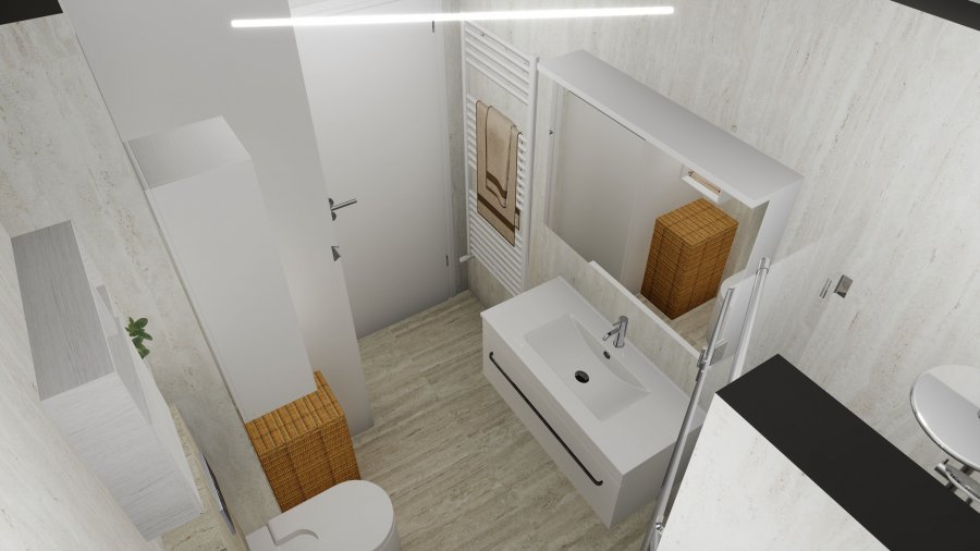 Grafický návrh koupelny. Rekonstrukce interiérů, koupelen a kuchyní Svitavy, Hradec Králové | Pemtrade.cz 