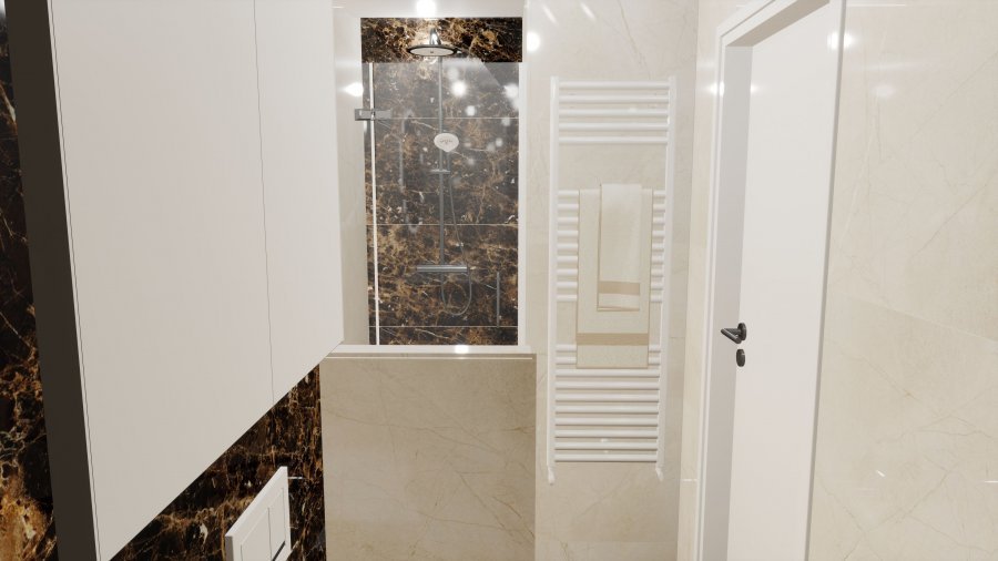 Grafický návrh koupelny 3_Rekonstrukce koupelny, kuchyně a interiéru byt Svitavy, Hradec Králové | Pemtrade.cz